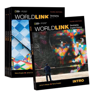 美国国家地理 新第三版 world link Intro/1/2/3级 课本+在线学习账号 成人英语口语教材 NGL进口原版worldlink初高中英文口语书籍