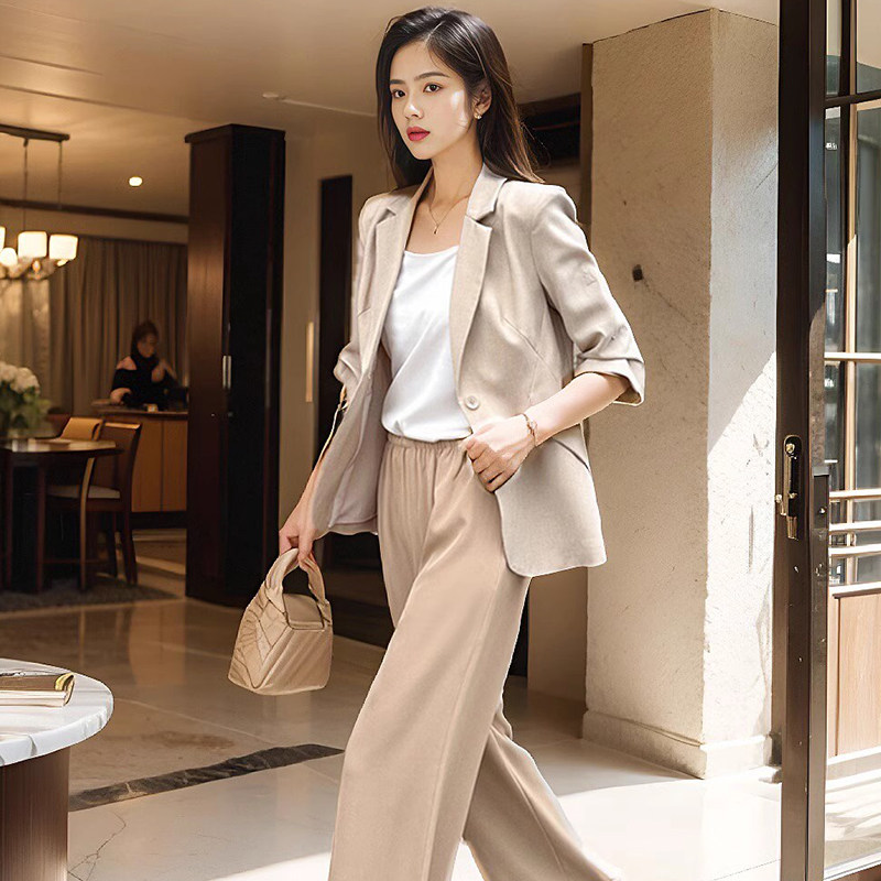 多色薄款西装外套女2025年夏季