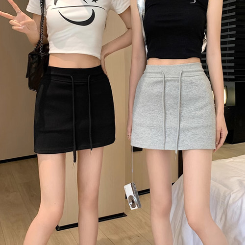 孕妇包臀短裙防走光纯色新款百搭休闲显瘦A字短裙夏款简约半身裙