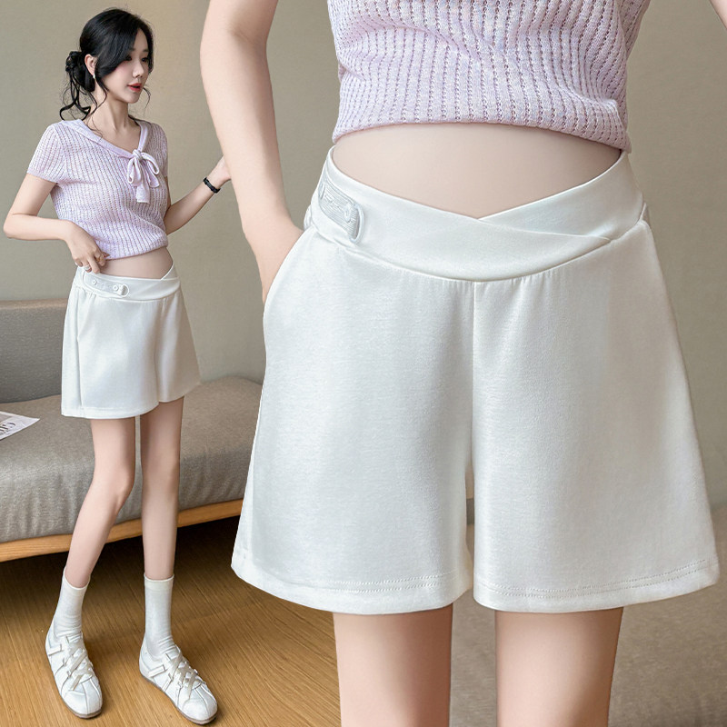 XL孕妇薄款短裤太空棉夏季休闲裤子宽松阔腿裤孕妇裤时尚打底裤