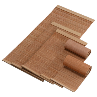 竹席编织桌旗茶席茶盘垫竹制茶垫竹帘竹垫隔热垫竹签隔热茶台禅意