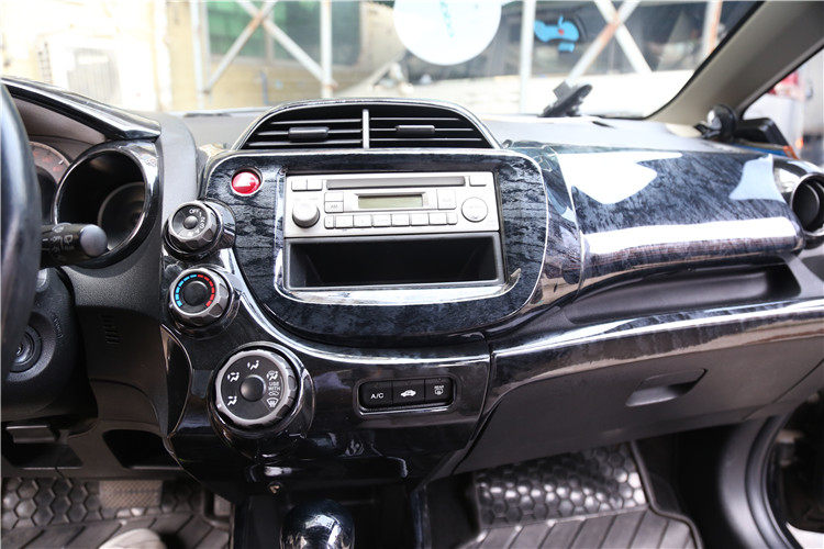 适用08-13款二代飞度ge8改装桃木内饰非贴膜中控档位车门扶手亮片