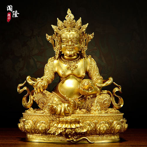 家用桌面铜鎏金装饰小铜像摆件