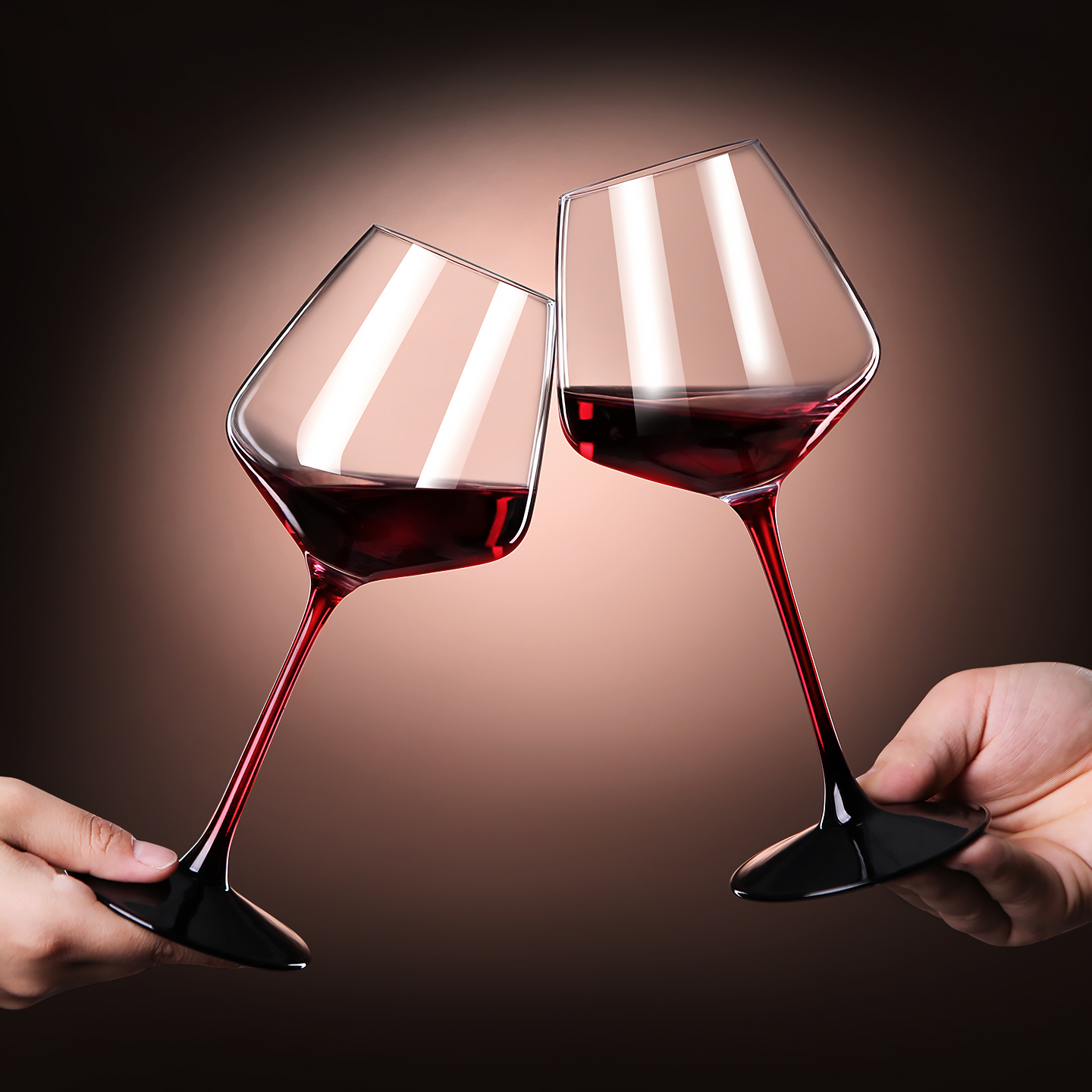 黑红领结勃艮第酒杯大肚家用轻奢