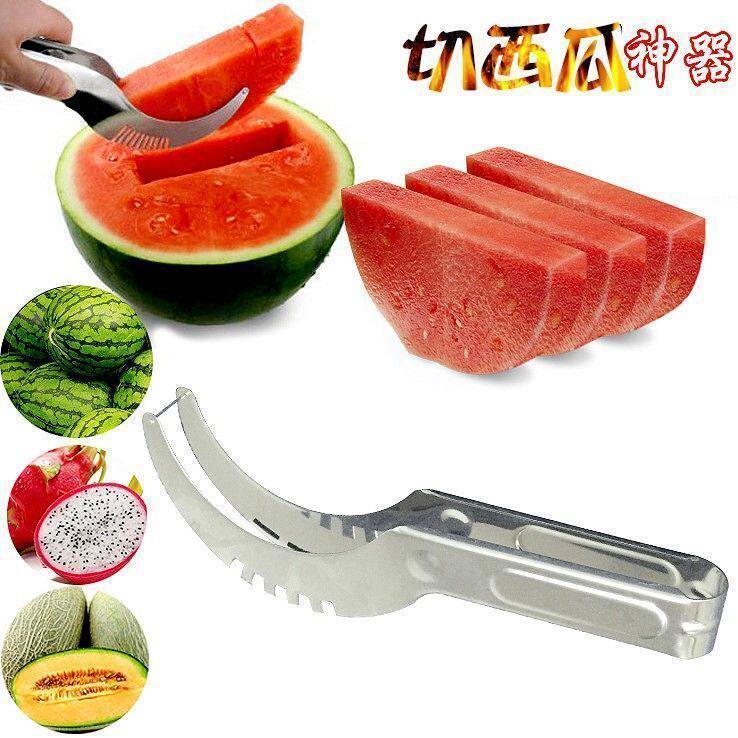 只切果肉不切皮 快速西瓜切片器 防滑手柄不锈钢水果刀切西瓜