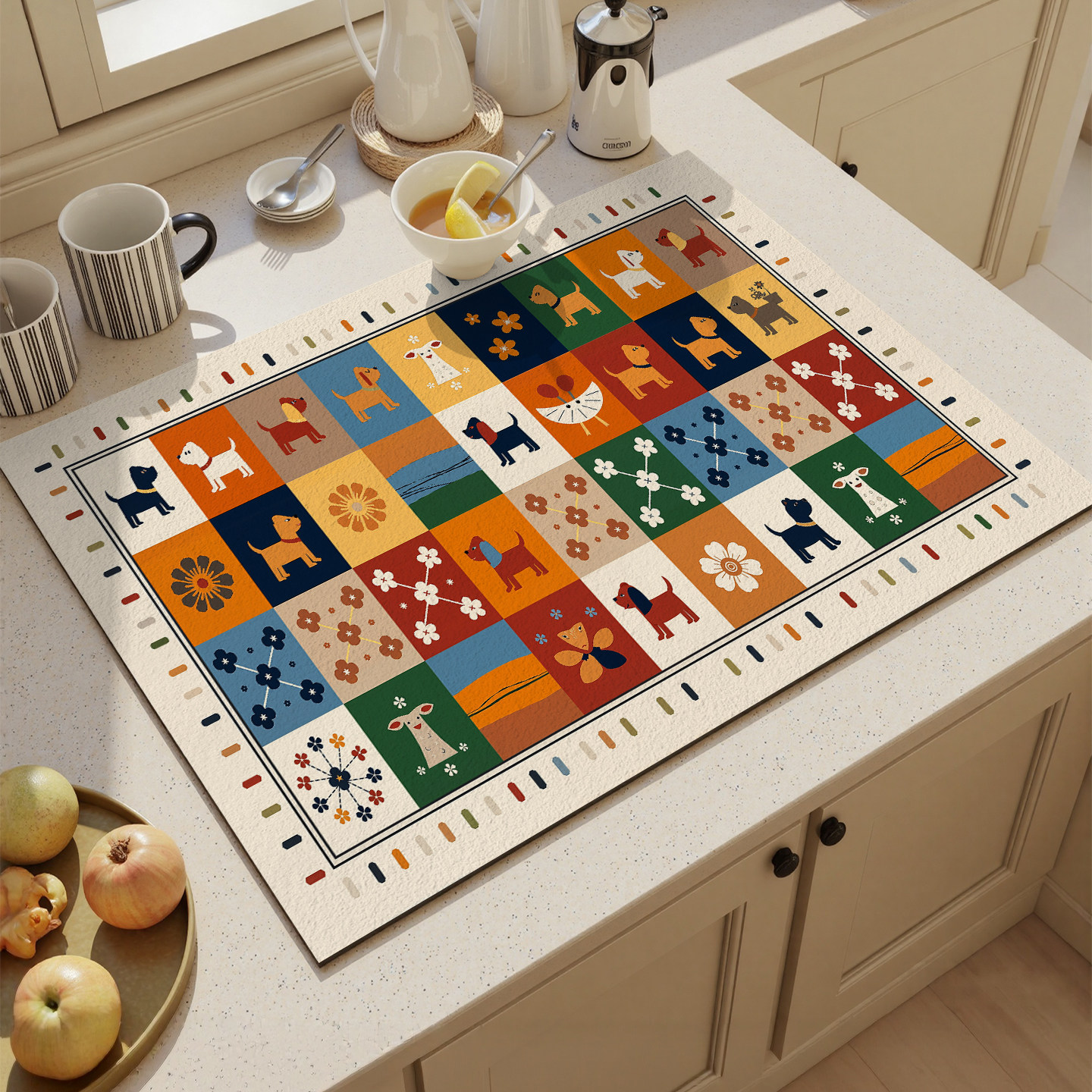 卡通厨房台面硅藻泥防滑隔热垫吸水沥水垫洗手间水槽洗碗池保护垫,居家布艺,厨房地垫,淘宝优惠券,粉丝福利购,淘宝优惠卷