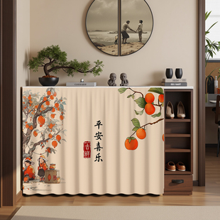 无门鞋柜遮挡帘鞋架柜子门帘盖布遮丑拉帘橱柜帘子遮挡杂物防尘帘