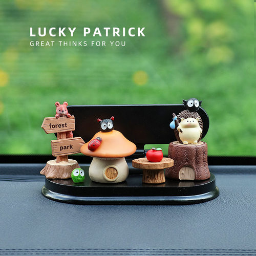 「挪车号码牌」精灵临时停车电话牌森系车载内饰汽车女生中控摆件