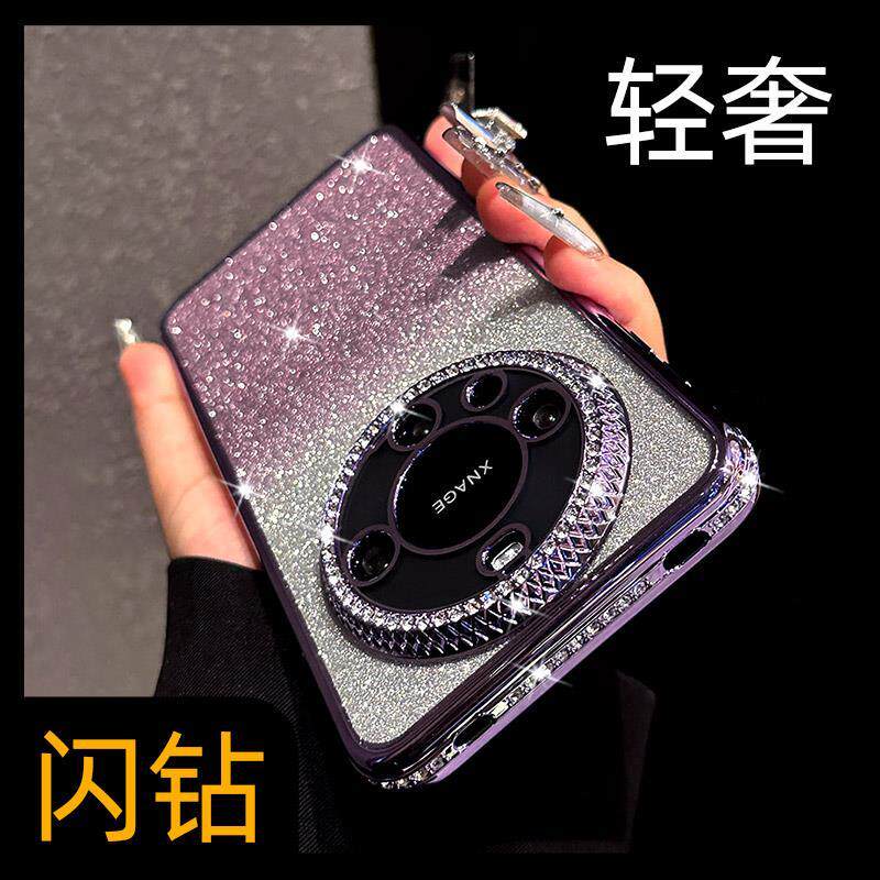 轻奢水钻闪粉适用华为mate80pro手机壳新款mate80pro+全包防摔高级感电镀mate80网红ins个性潮女款简约保护套