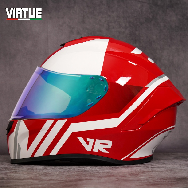 跨境DOT头盔男女全盔镜片个性新款街车跑盔四季virtue fba