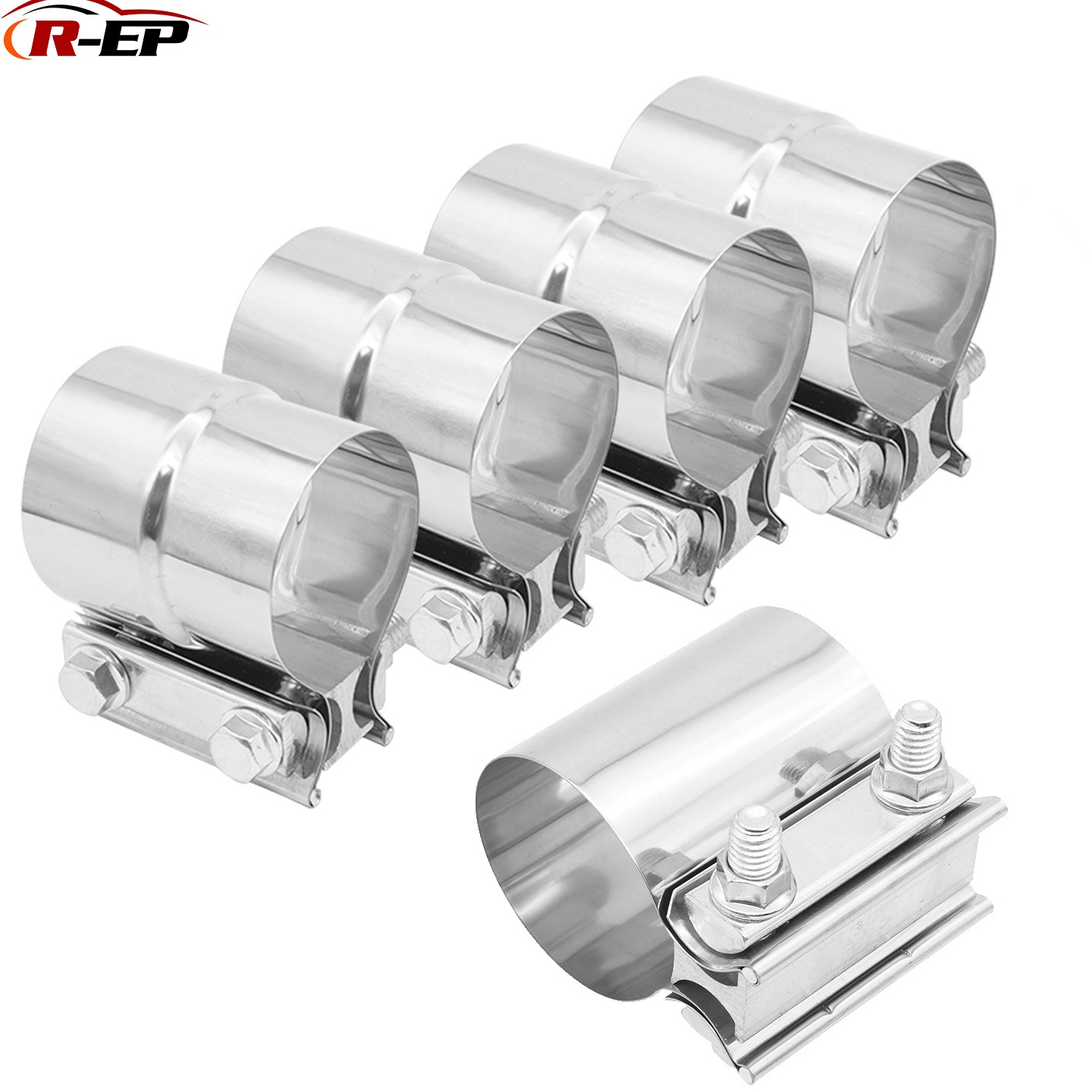 汽车排气管卡箍对接管夹消音改装51 57 63 70 76mm通用304不锈钢