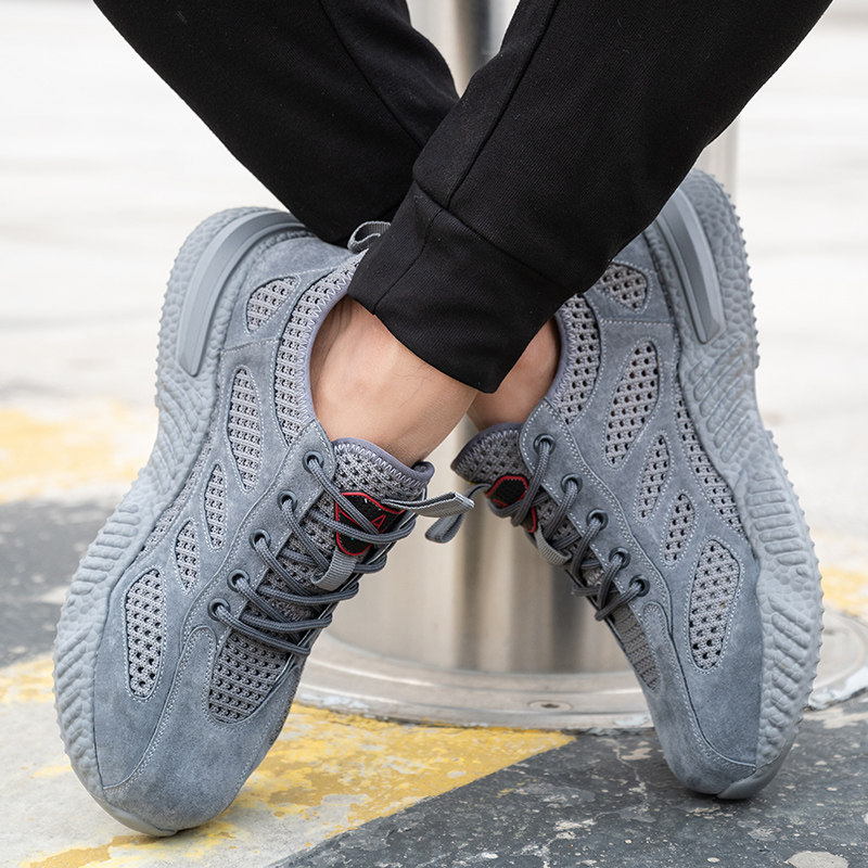 劳保鞋男夏季透气轻便防臭防砸防刺耐磨防滑安全钢包头工地工作鞋