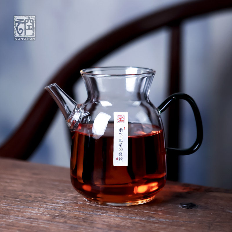 高硼硅耐热玻璃泡茶壶手工悟言公道杯绿茶专用壶执壶家用茶具套组