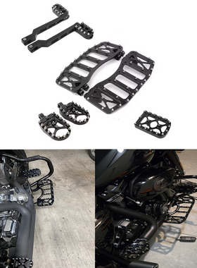 哈雷大滑翔 街道滑翔 路王 软尾09-22年改装经典切割防滑前脚踏板