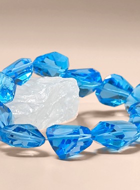 印度进口高品质瑞士蓝TOPAZ 托帕石切面珠