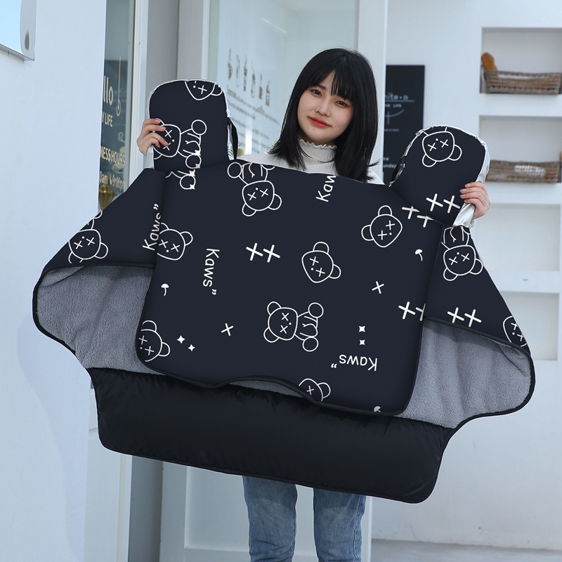 电动车冬款加绒加厚挡风被