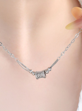 925银小蛮腰项链女中性风锁骨链女轻奢高级感小众设计链子毛衣链