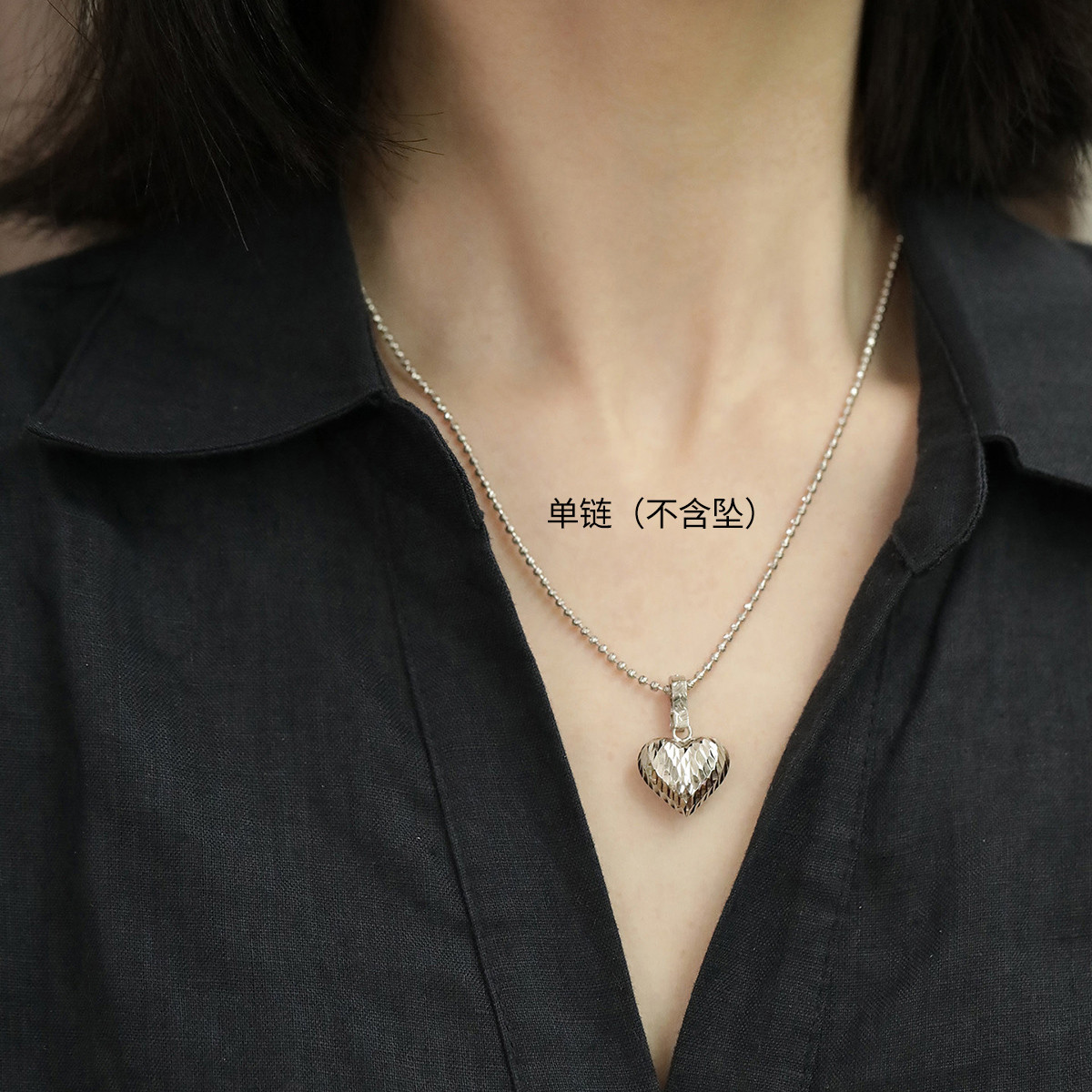 925银长款珠珠链子可调节抽拉项链长链