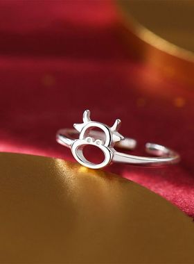 纯银女简约设计感可爱饰品