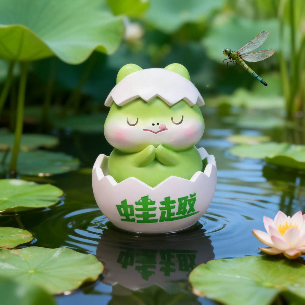 可爱青蛙卡通摆件工位小摆件