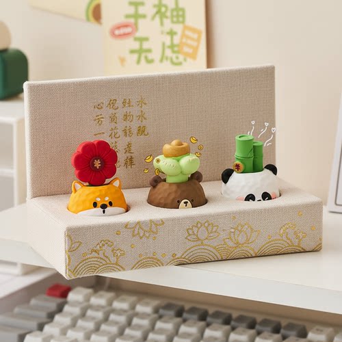 可爱卡通动物毛线钩针摆件礼盒