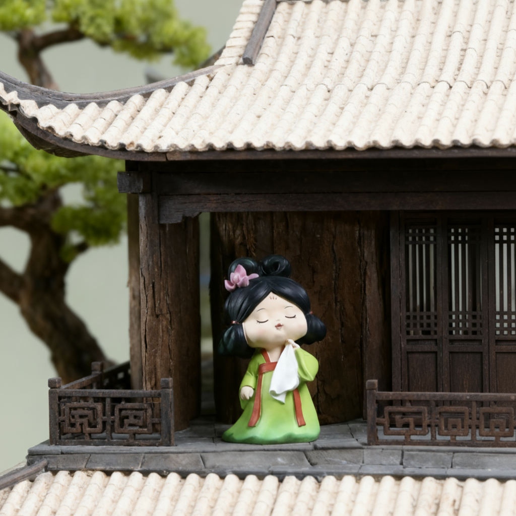 手工编织古装美女挂件