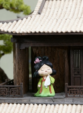 手工编织古装美女挂件