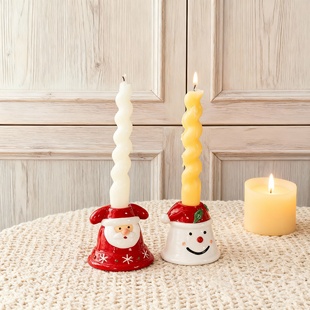 圣诞主题陶瓷装饰摆件可爱圣诞老人雪人造型家居装饰品礼物