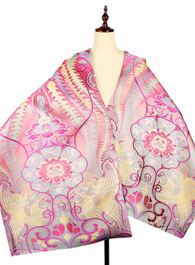 上久楷宋锦双面披肩高级素节日礼物女高端国风凤凰来仪SJ14018