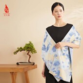 上久楷宋锦双面长巾围巾素雅高级生日礼物送礼青花春韵 SCS22004