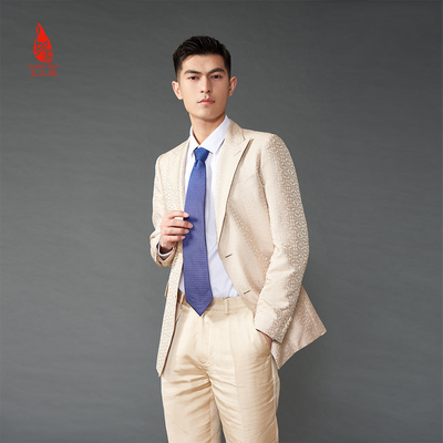 上久楷 宋锦领带 元宝纹  宝蓝色LD15601-9