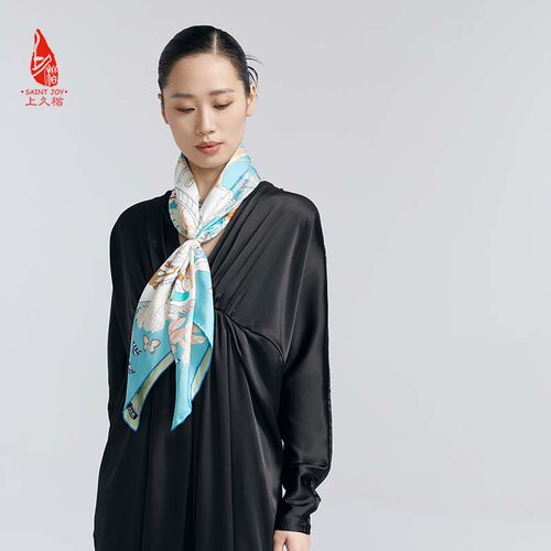 上久楷四季通用女真丝方巾