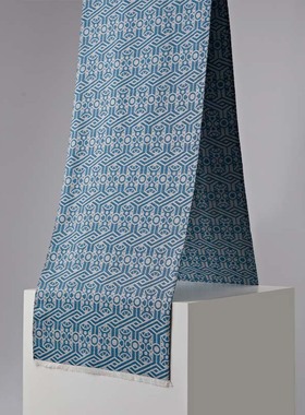 上久楷 丝毛围巾 丝毛长巾 窗花纹 CJS22037