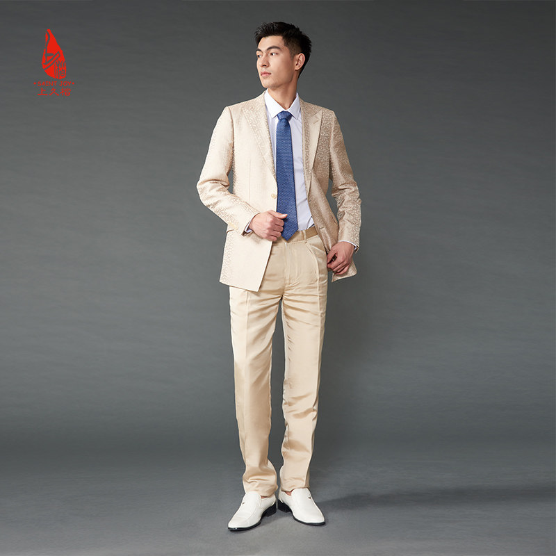 上久楷真丝领带商务绅士波点桑蚕丝领带礼盒装PZS21A15节日礼物