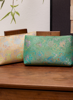 SAINTJOY/上久楷宋锦斜背包 女式单肩古钱三多XB3B026203001