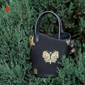 SAINTJOY BWS25A0201 黑金蝴蝶 上久楷宋锦拎包 国风