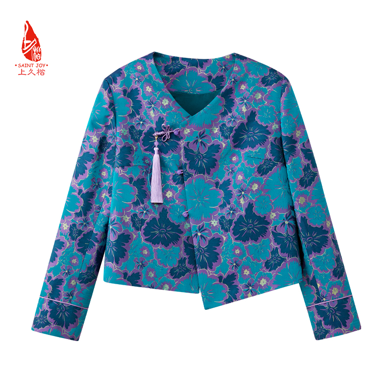 上久楷复古短款宋锦外套