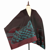 上久楷宋锦双面披肩桑蚕丝高端国风百搭女汇流迎贵SJ16026