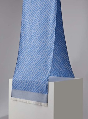 上久楷丝羊绒围巾 长巾 3D万字纹CJS22042节日礼物送妈妈