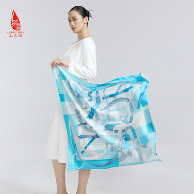 上久楷四季通用女真丝方巾