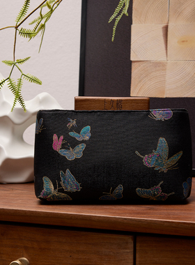 SAINTJOY/上久楷 宋锦斜背包 晴春蝶戏 XB3B095211002