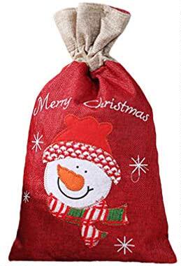 toyvian christmas drawstring bags snowman gift bags candy ba