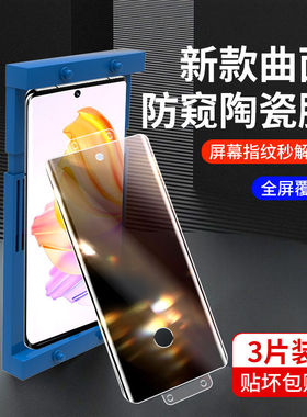 适用荣耀300/200/100/90/80/70/60/50手机膜magic7/6/5钢化膜v40陶瓷膜x40防窥se曲屏pro指纹秒解30保护贴膜+