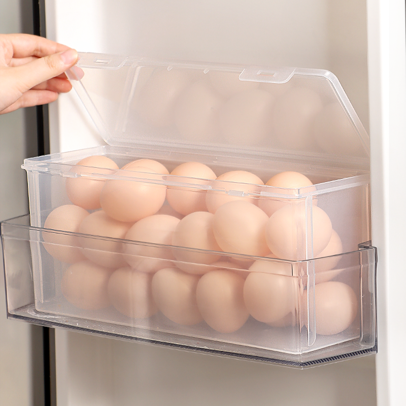冰箱侧门专用鸡蛋收纳盒大容量放鸡蛋整理盒保鲜密封盒蛋托架盒子,收纳整理,食物收纳盒,淘宝优惠券,粉丝福利购,淘宝优惠卷