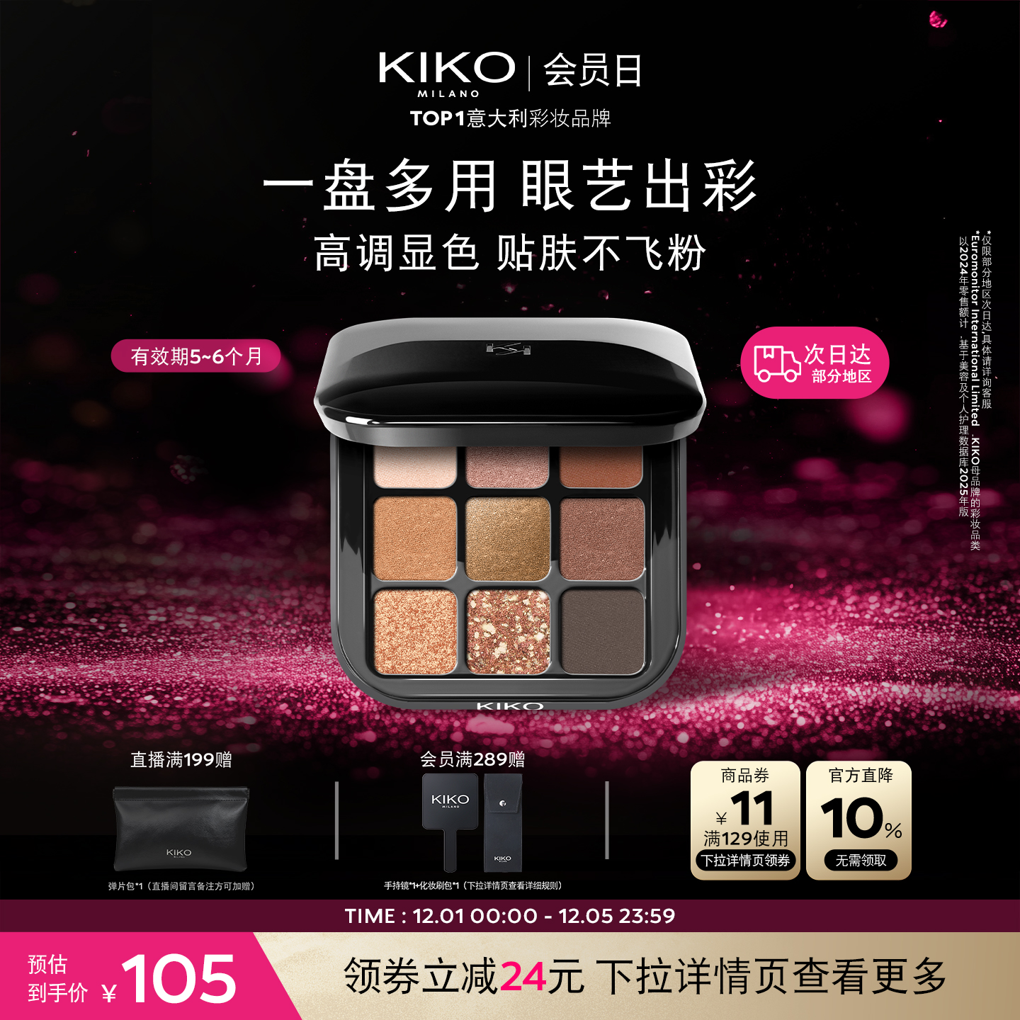 KIKO魅力多效九色眼影盘