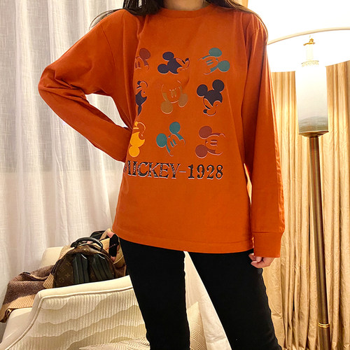 印花加厚t恤卫衣米奇显瘦卡通