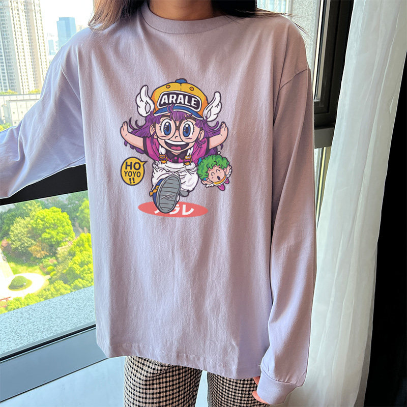 秋冬新款卡通阿拉蕾可爱印花宽松卫衣/绒衫