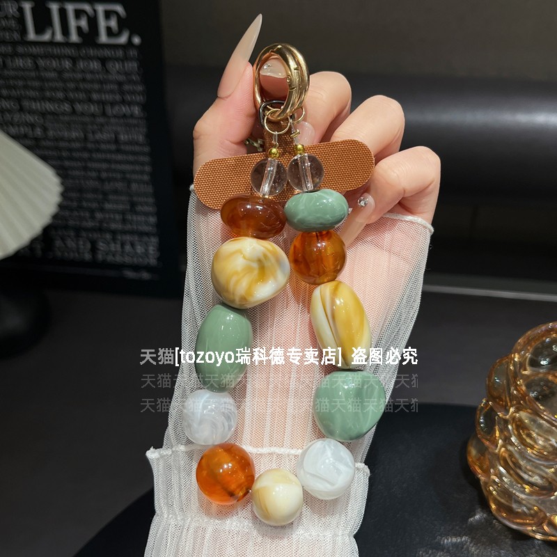 高端异形珠手工串珠挂链结实