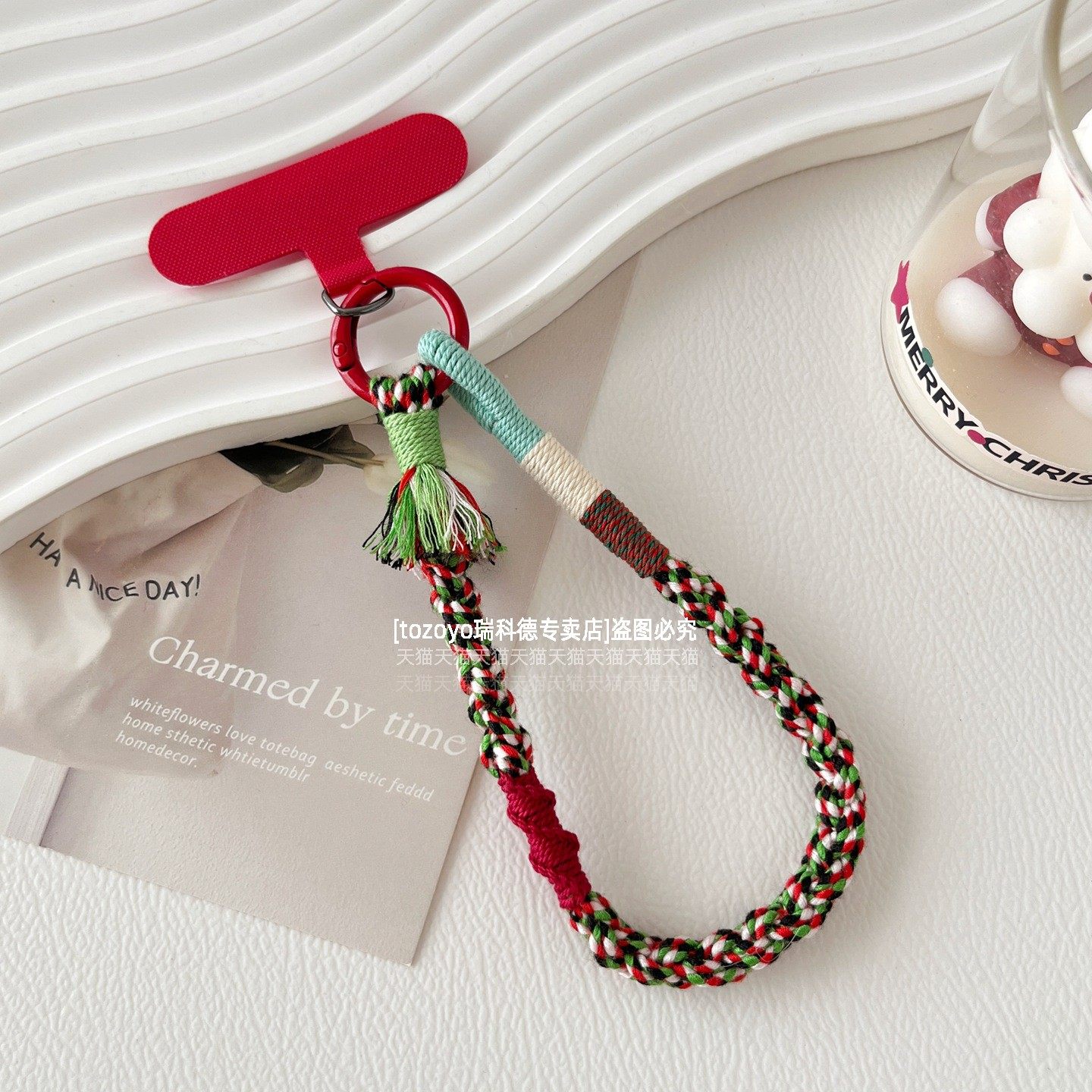 手工原创diy成品撞色编织棉绳