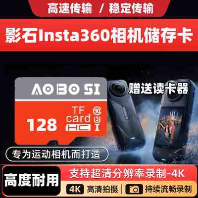 影石AcePro内存卡256g全景360运动相机专用X3/X4存储卡摄像机TF卡
